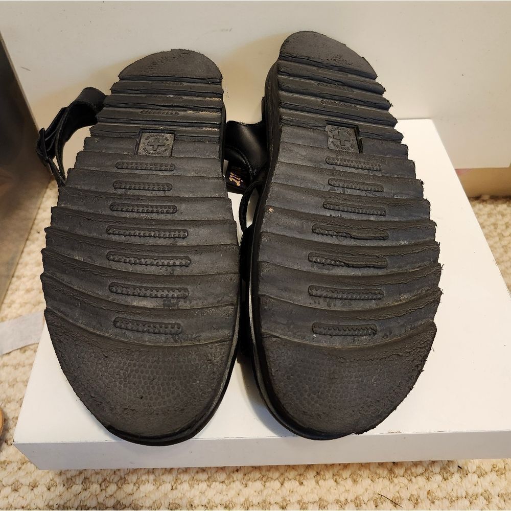 Doc Dr. Martens "Blaire" Black Leather Platform Strappy Sandals Sz.8/39 Ret.$140 - Picture 11 of 12